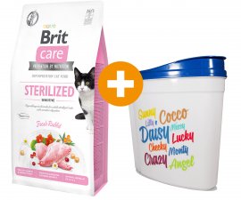 Brit Care Cat Grain-Free Sterilized Sensitive 2kg + dóza