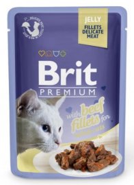 Brit Premium Cat Delicate Fillets in Jelly with Beef 85g 3+1 ZDARMA
