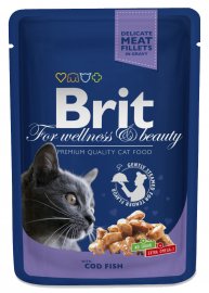 Brit Premium Cat Pouches s treskou 100g 3+1 ZDARMA