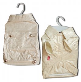 Kabátek Croco Artificial Leather White XL