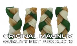 Magnum Rawhide Small braid 2,5  6,5cm (cca 40ks) GREEN